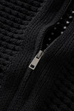 Breeze Mesh Zip Knit SS Shirt BLACK