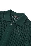 Breeze Mesh Zip Knit SS Shirt HUNTER GREEN