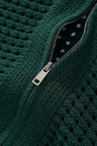 Breeze Mesh Zip Knit SS Shirt HUNTER GREEN