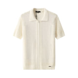 Breeze Mesh Zip Knit SS Shirt IVORY