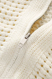 Breeze Mesh Zip Knit SS Shirt IVORY
