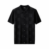 Monaco Mesh Knit SS Shirt BLACK