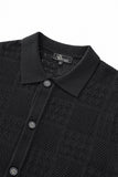 Monaco Mesh Knit SS Shirt BLACK