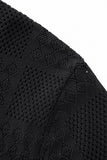 Monaco Mesh Knit SS Shirt BLACK