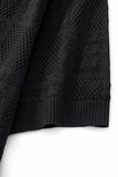 Monaco Mesh Knit SS Shirt BLACK