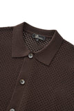 Riviera Mesh Knit SS Shirt COFFEE