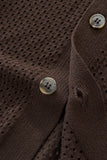 Riviera Mesh Knit SS Shirt COFFEE