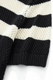 Marina Stripe Knit SS Shirt BLACK