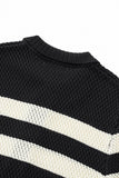 Marina Stripe Knit SS Shirt BLACK