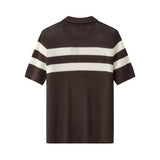Marina Stripe Knit SS Shirt COFFEE