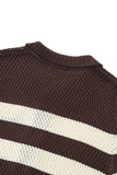Marina Stripe Knit SS Shirt COFFEE