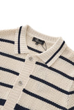 Regatta Mesh Stripe Knit SS Shirt IVORY