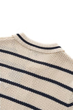 Regatta Mesh Stripe Knit SS Shirt IVORY