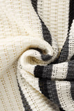 Riviera Stripe Mesh Knit SS Shirt IVORY