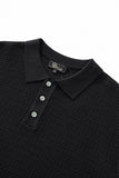 Milano Texture Knit Polo BLACK