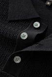 Milano Texture Knit Polo BLACK