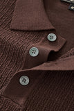 Milano Texture Knit Polo BROWN