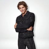Regalia Medallion Print Denim SET - BLACK