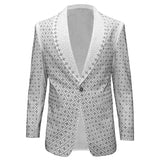 Elegant Blazer + Midnight Precision + Dapper Details SET - WHITE/BLACK/GUN/SILVER