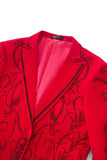 Valent Velvet Blazer + Prism Gem Denim Pant RED/BLACK