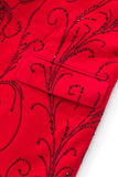Valent Velvet Blazer RED