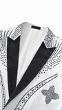 Celestial Wave Blazer + Style Essential Pant WHITE/BLACK