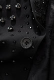 Radiant Hex Crystal Blazer BLACK/BLACK