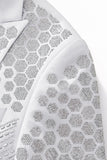 Radiant Hex Crystal Blazer WHITE/SILVER