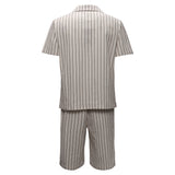 Men’s Classic Striped Lounge Set BEIGE