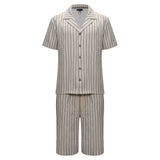 Men’s Classic Striped Lounge Set BEIGE