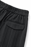 Crinkle Texture Shirt & Pant Set BLACK