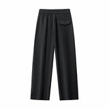 Crinkle Texture Shirt & Pant Set BLACK