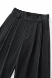 Crinkle Texture Shirt & Pant Set BLACK