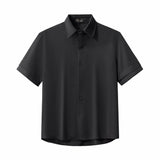 Flow Set – Textured Short Sleeve Shirt & Pant BLACK