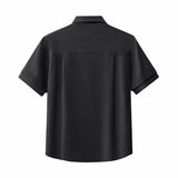Flow Set – Textured Short Sleeve Shirt & Pant BLACK