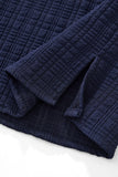 Loft Set – Textured Short Sleeve Shirt & Pant NAVY