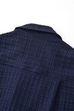 Loft Set – Textured Short Sleeve Shirt & Pant NAVY