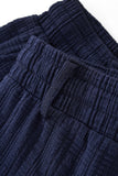 Loft Set – Textured Short Sleeve Shirt & Pant NAVY