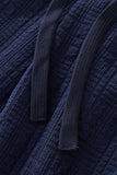 Loft Set – Textured Short Sleeve Shirt & Pant NAVY