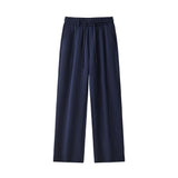 Loft Set – Textured Short Sleeve Shirt & Pant NAVY