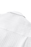 Loft Set – Textured Short Sleeve Shirt & Pant SNOW WHITE