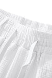 Loft Set – Textured Short Sleeve Shirt & Pant SNOW WHITE