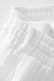 Loft Set – Textured Short Sleeve Shirt & Pant SNOW WHITE