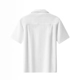 Loft Set – Textured Short Sleeve Shirt & Pant SNOW WHITE