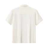 Loft Set – Textured Short Sleeve Shirt & Pant TAUPE