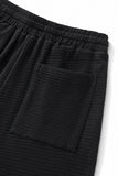 Vista Set – Waffle Textured Shirt & Pant BLACK