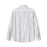Strata Set – Printed Long Sleeve Shirt & Pant GREY