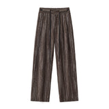 Canyon Set – Printed LS Shirt & Pleated pant BROWN
