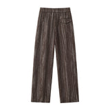 Canyon Set – Printed LS Shirt & Pleated pant BROWN