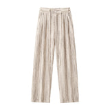 Canyon Set – Printed LS Shirt & Pleated pant TAUPE